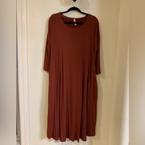 Zenana Rust Dress 2x